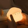 Cute Silicone Rechargeable Bedside Timing Function Touch Table Lamp Mushroom Night Light for  Bedroom
