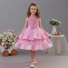 2-10 лет Девочки Без рукавов Бант Формальное платье Вечернее платье Платье принцессы