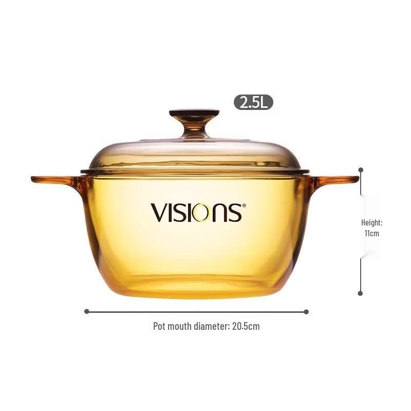 Стеклянная кастрюля Corning VISIONS Crystal Clear, 2,5 л