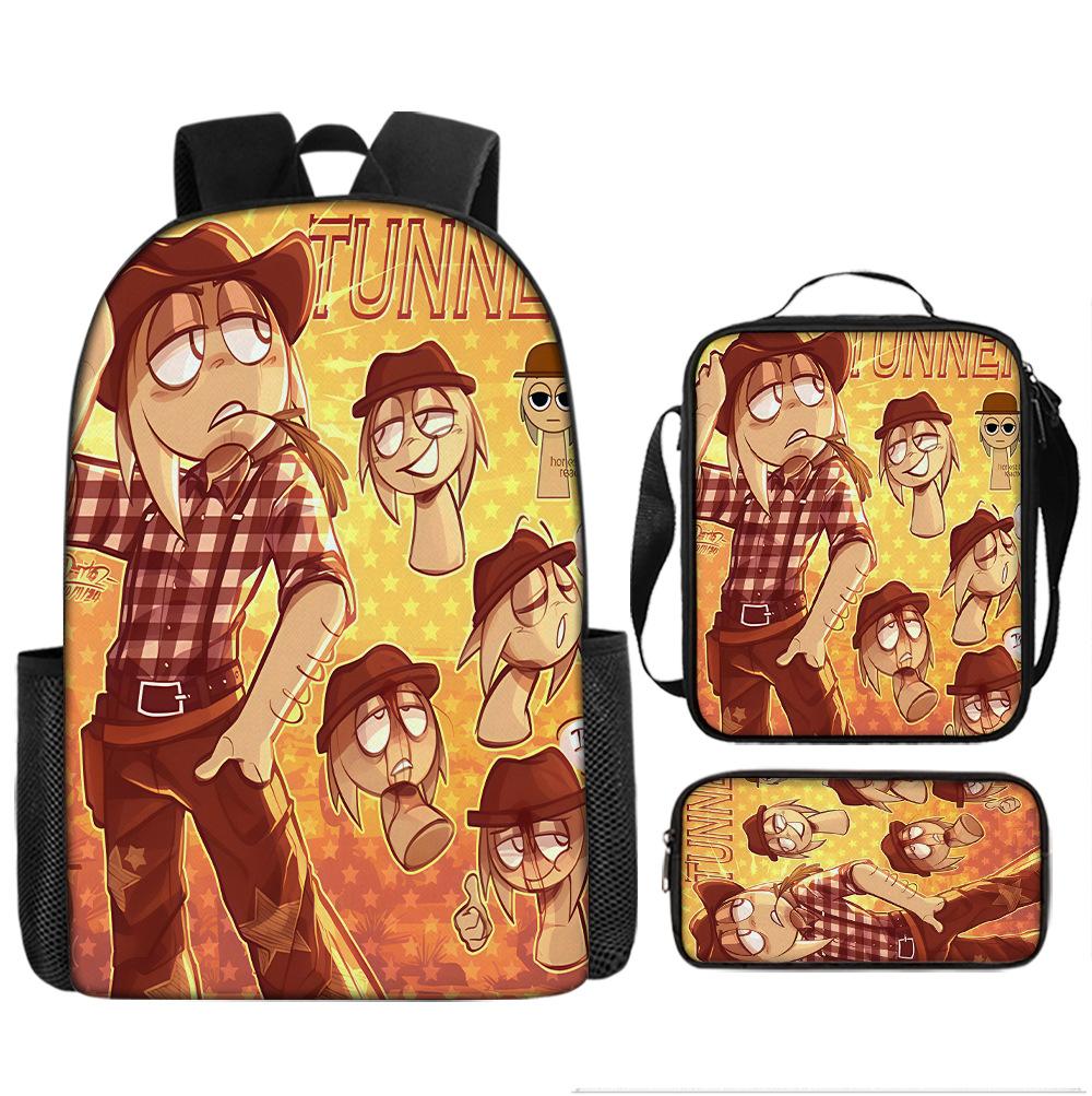 Рюкзак Sprunki Rhythm Box для начальной школы, третий и четвертый классы, легкий студенческий школьный рюкзак