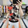 New Summer Men's High-end Ice-sensing Ice Silk Honeycomb Mesh Air-conditioning Clothes for Short-sleeved Young Slim T-shirt