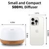 500ML Essential Oil Diffuser with 7-Color LED Lights and Remote Control, Modern Minimalist Design, High-Efficiency Ultrasonic Mi