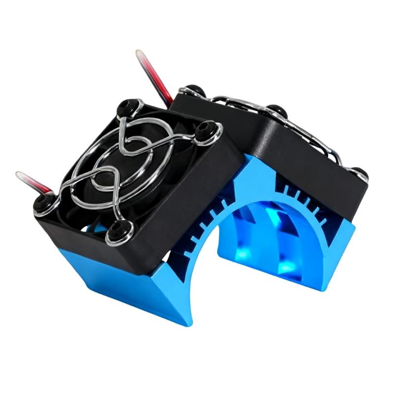 Motor Heat Sink with Double Cooling Fans for 1/8 Scale Remote Control Car Motors 4074 4274 1515 Model Modificatin Kits