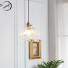 Скандинавский современный латунный стеклянный подвесной светильник, светодиодный E27, спальня, столовая, гостиная, бар, коридор, украшение интерьера, люстра