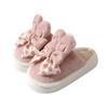 Fashion Women Winter Warm Indoor Bows Cotton Slippers Female Indoor Fluffy Cotton Shoes New Couple Plush Comfort Soft Sole House Slides