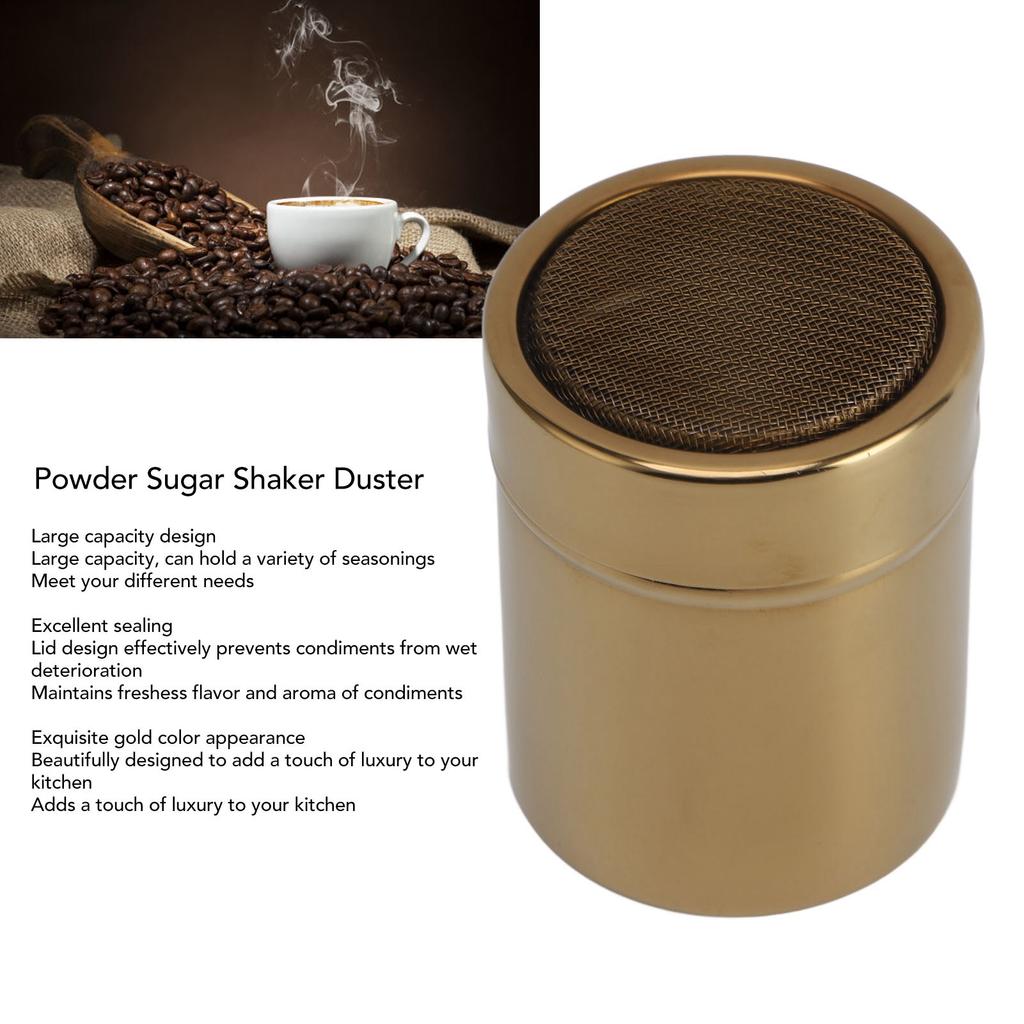 Нержавеющая сталь драги порошок сахар шейкер пудра изысканный большой емкости многоцелевой отличное уплотнение для дома для выпечки