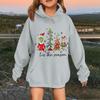 Children's Fashionable Casual Long-sleeved Loose Christmas Print Pullover Hooded Sweatshirt