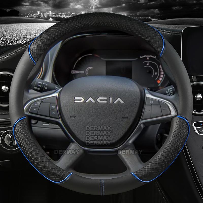 Чехол на руль автомобиля из искусственной кожи для Dacia Spring Dacia Sandero Stepway Crossover для Renault Sandero Автоаксессуары