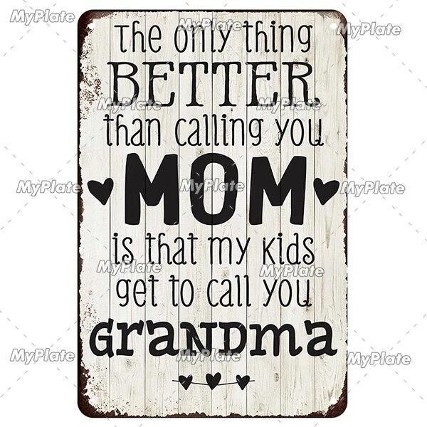Vintage To My Mom Metal Sign Love Tin Sign Decoration Plaque Home Wall Decor Bar Sign Home Decor Poster Drop Shipping