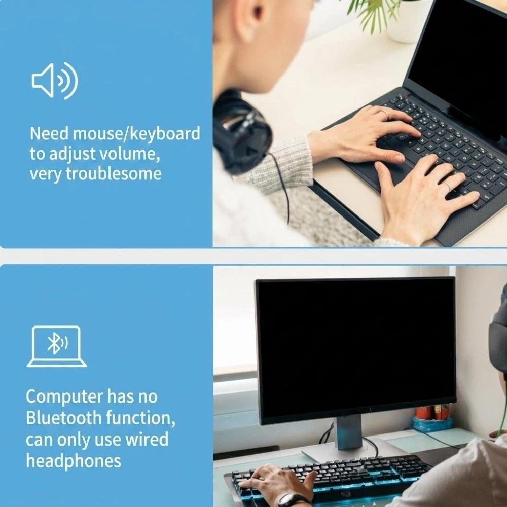 USB-регулятор громкости с одной кнопкой, совместимый с Bluetooth 5.1, для мультимедийных динамиков ПК, для использования на ПК