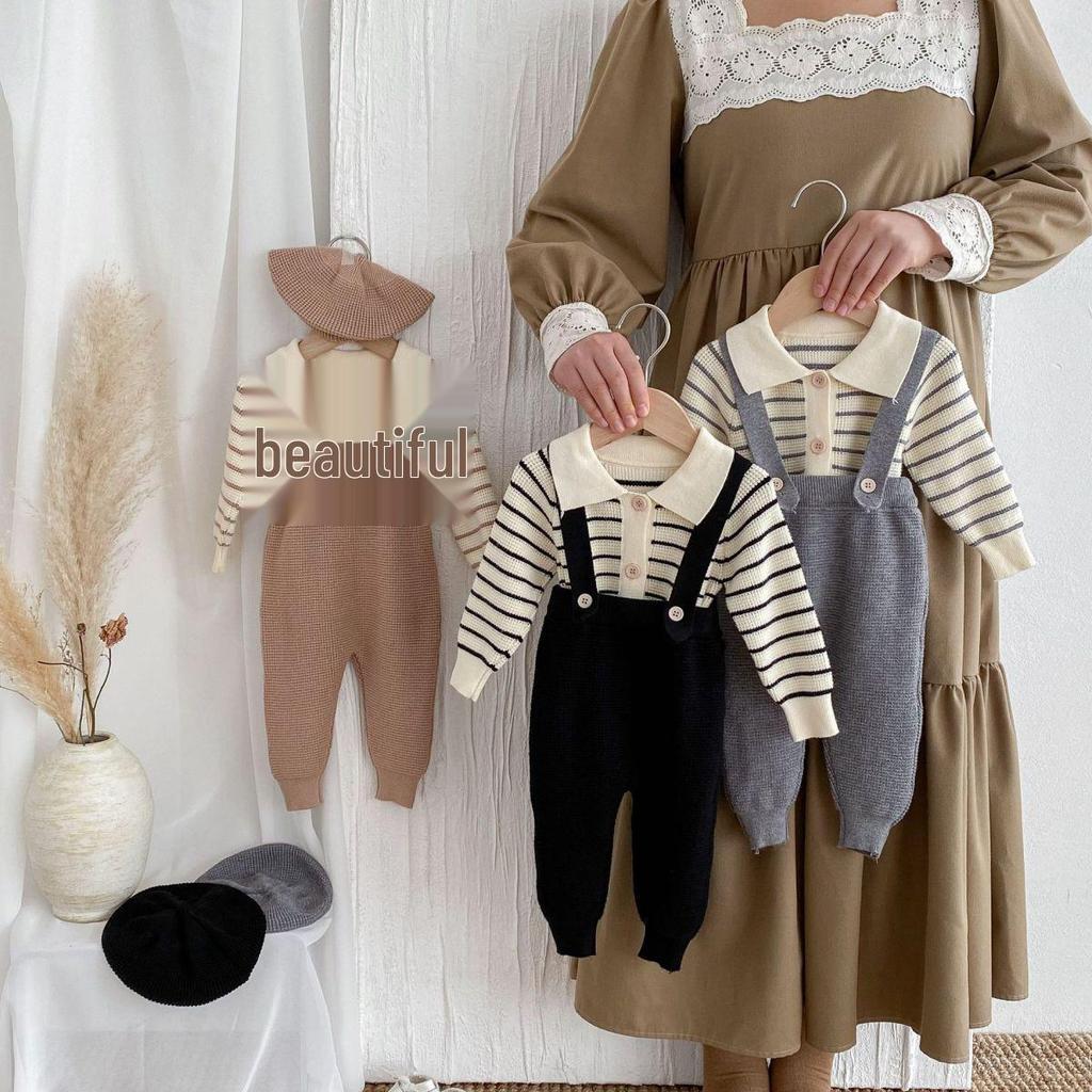 Осенний детский свитер и вязаный комбинезон - Милый и модный для весны/осени