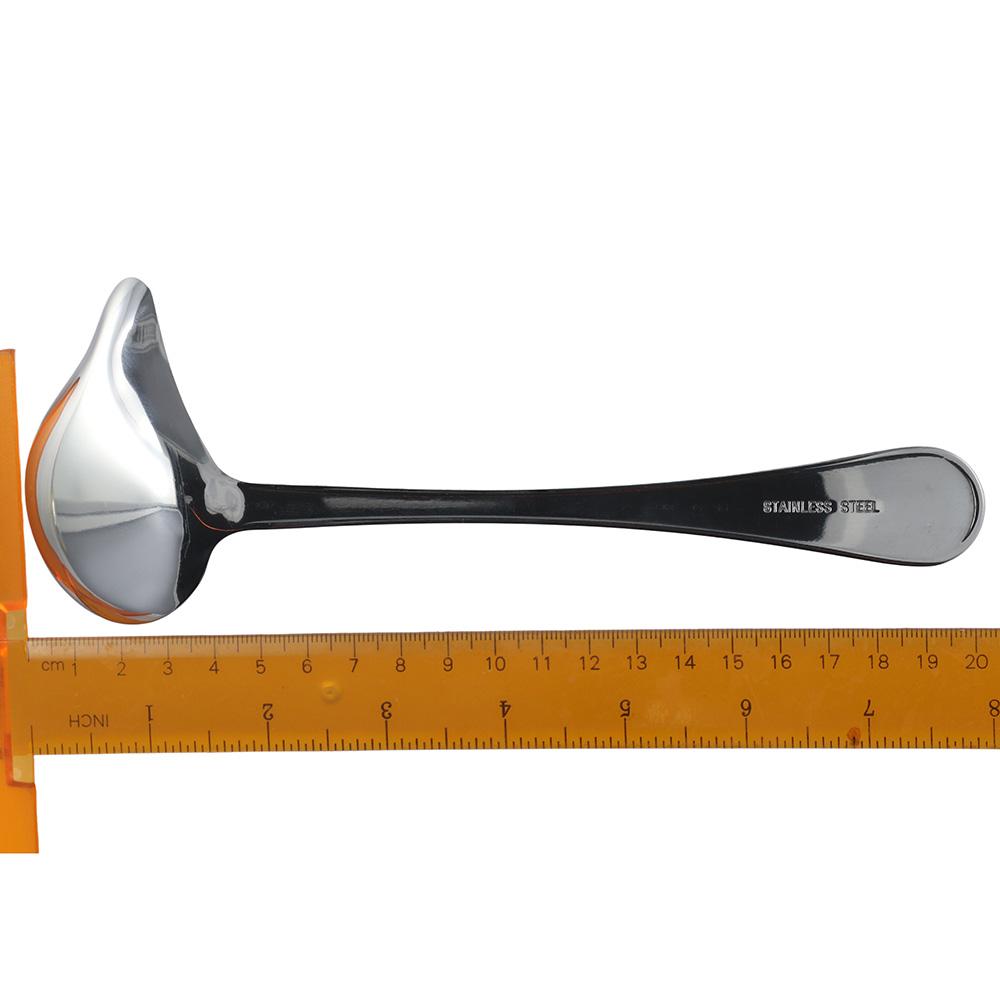 1/2pcs Silver Saucier Sauce Soup Scoop 7.87*2.91 Inch Skimming Spoon Household Spoon Set Restaurant