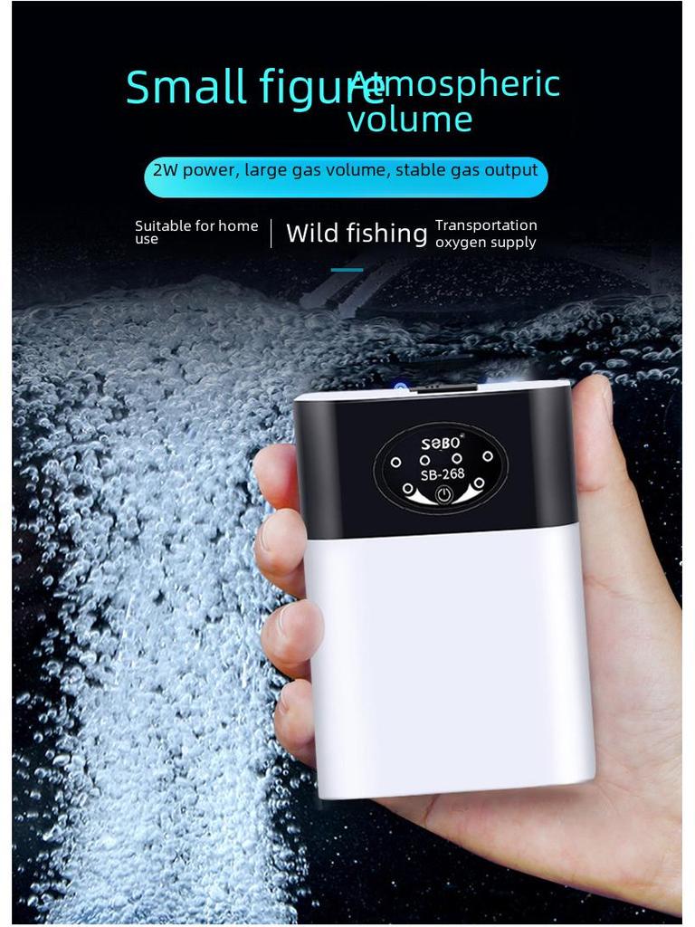 Бесшумный двухцелевой кислородный насос Songbao: Аккумуляторный аэратор переменного/постоянного тока для аквариумов