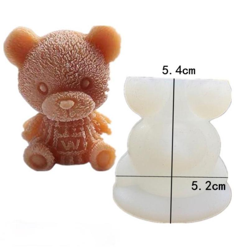 3D Ice Cube Maker Маленький Медведь Форма Шоколадный Торт Плесень Лоток Мороженое DIY Инструмент Виски Вино Коктейль Силиконовые Формы