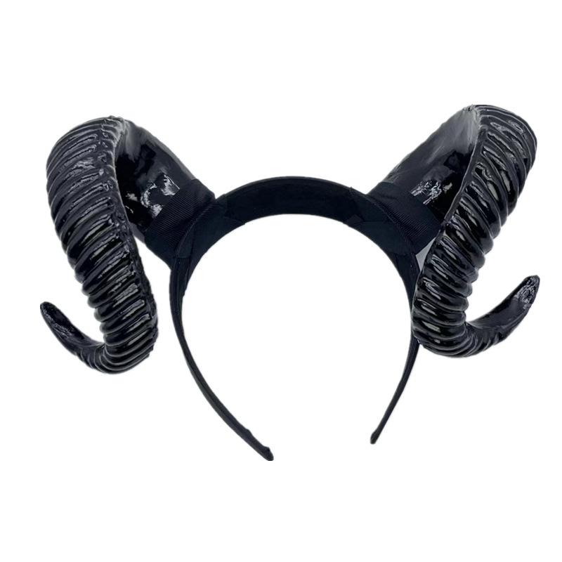 1 Piece Gothic Animal Sheep Devil Horns Headband Halloween Carnival Party Costume Props Demon Horn Headdress Cosplay Headwear
