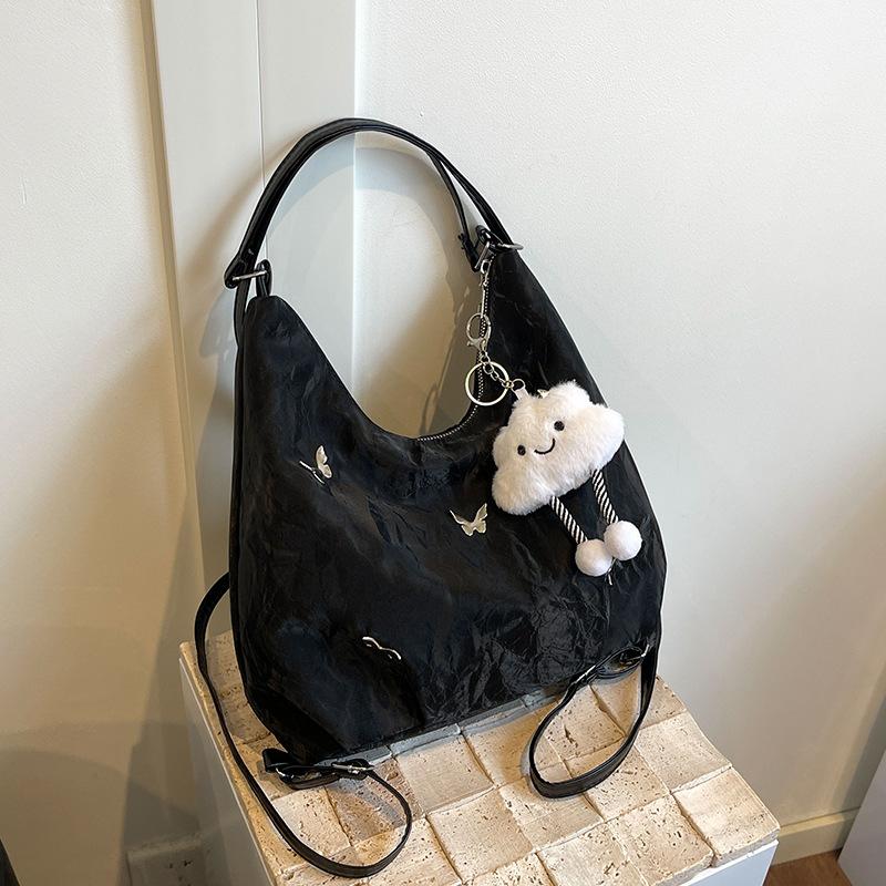 Повседневная мягкая поверхность большой емкости с бабочкой декоративная сумка через плечо модный рюкзак для поездок на работу многоцелевая сумка-тоут