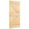 Porte coulissante en bois de pin massif - VIDAXL - 90x210 cm - Blanc - Kit de quincaillerie inclus