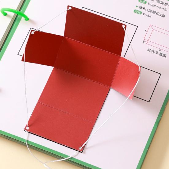 1/2 шт. Книга для изучения 3D-геометрии на шнурке с 12 телами, набор для самостоятельной сборки 3D-модели геометрии с плетеным шнуром, формулы объема и площади поверхности, обучающая игрушка