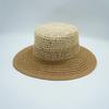 Корейский Японский Плетение Сшивание Постепенное Изменение Бежевый Повседневный Плоская Вершина Цилиндр Мужчины и Женщины Летний Солнцезащитный Защита от Солнца Пляжная Соломенная Шляпа