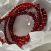 Etrive Ожерелье из красного сердолика(2 размера)
