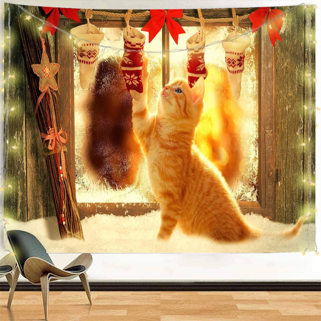 Home Decor Tapestry Christmas Wall Hanging Decoration Bedroom Living Room Wall Decor Printed Backdrop