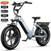 Электровелосипед Onesport 20"x4.0" Шина 500W Мотор Взрослый Ebike Двойной Дисковый Тормоз Shimano 7 Скоростей LCD Дисплей 48V 18AH Серый OT08