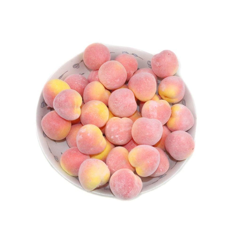 20pcs Realistic Honey Peach Model Handmade Artificial Peach Fruit Material Kitchen Ornaments