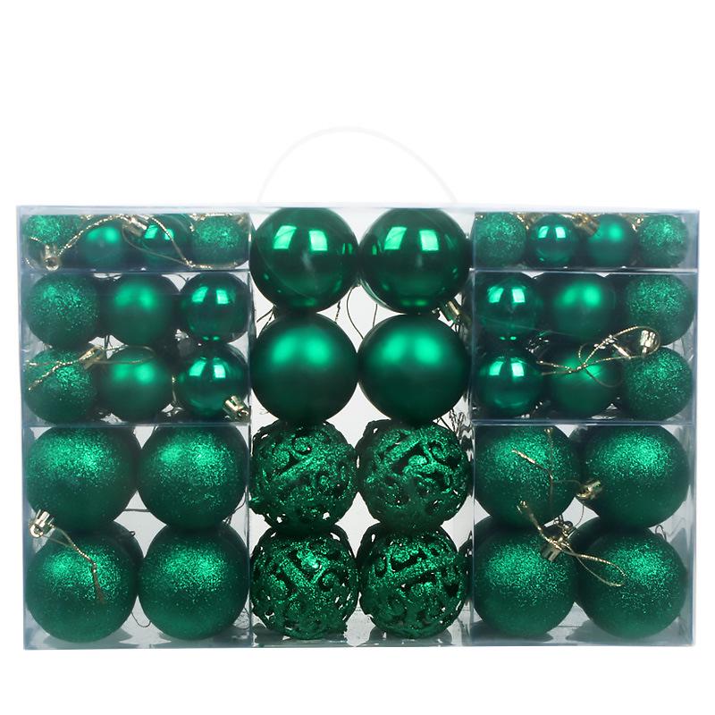 Набор из 100 штук блестящих и матовых розовых рождественских украшений 3-6 см в ПВХ коробке