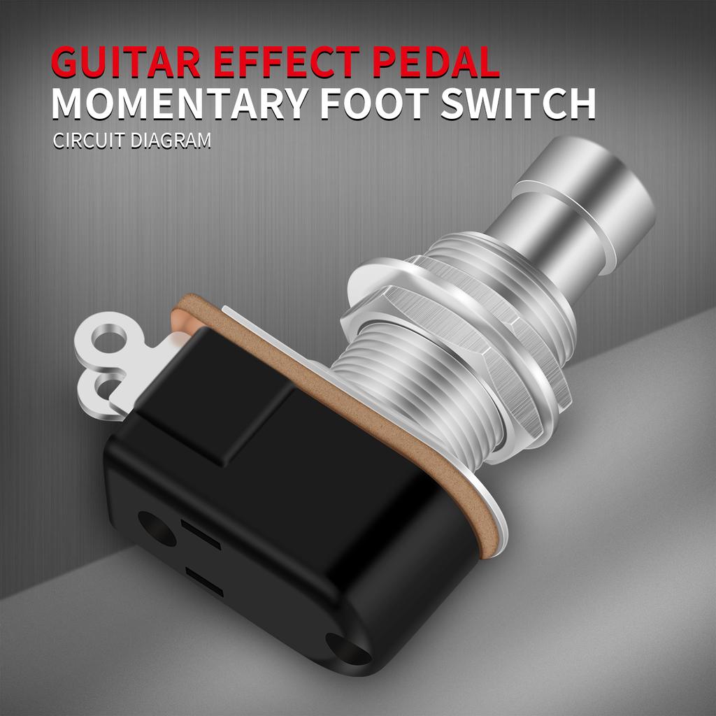 10PCS SPST Momentary Soft Touch Foot Switch Normally Open 2 PIN Stomp Box Push Button Footswitch for Guitar Effect Peda