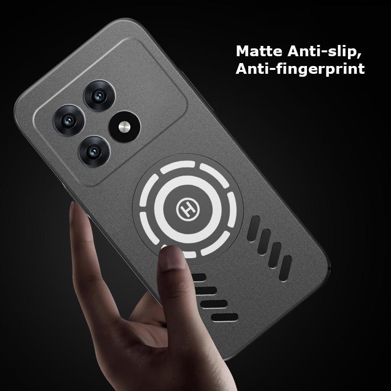 Для Xiaomi Redmi K70 K70E K60 K60E K50 K40S K40 Ultra Gaming Pro Ice Магнитное рассеивание тепла Матовый чехол для ПК Дышащий охлаждающий чехол