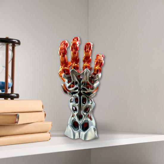 Yousheng 3D Printed Manipulator Mechanical Arm with Movable Finger Joints Articulated Robotic Hand for Robot Cyberpunk Fans