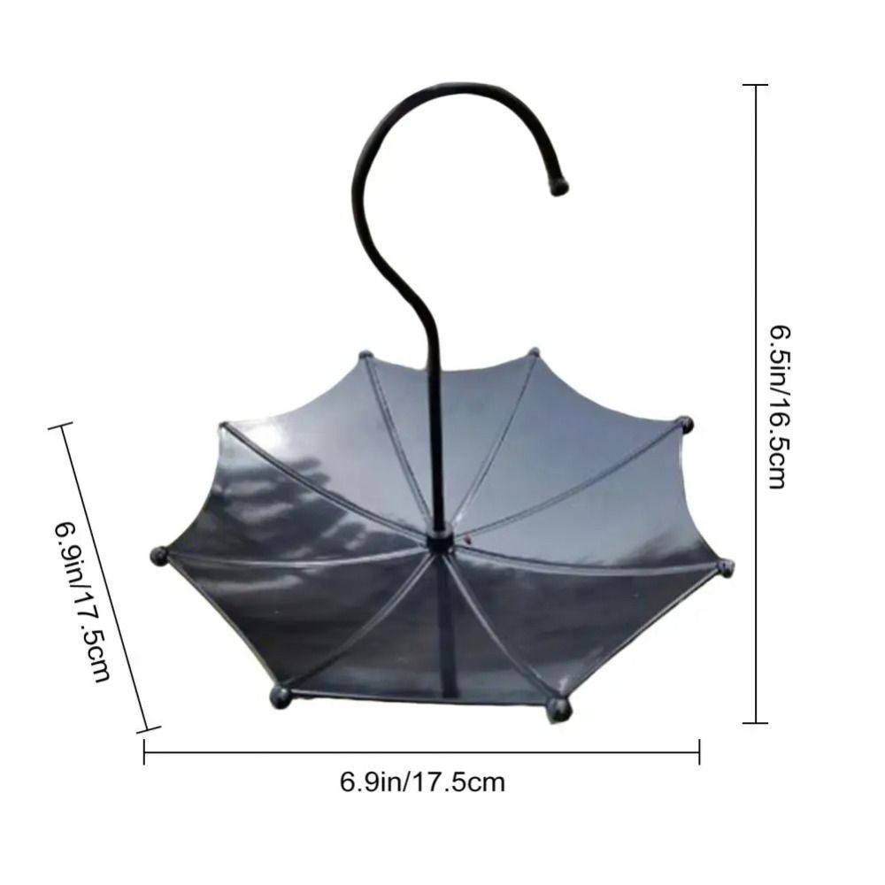 Umbrella Design Bird Feeding Tray Weatherproof Yard Decorations Hanging Bird Feeder Round Garden Ornaments Bird Bath Feeder
