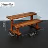Solid Wood 2-Tier Plant Display Stand