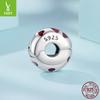 Red Love Oil Drop Positioning Buckle Accessories Classic Romantic Heart S925 Sterling Silver Bead Spacer