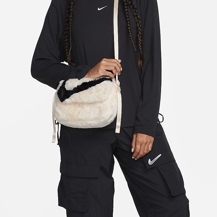 Nike Sportswear Futura 365 Faux Fur Crossbody Bag 1L Guava Ice / Guava Ice / Black (Unisex) Crossbody Bags FB3048 838