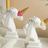 Resin Handicraft Unicorn Decorative Figurines Ice Cream Horse Funny Artificial Animal Sculpture Home Decor Accessories Crafts