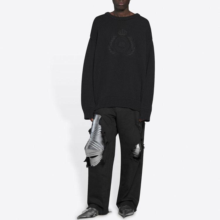 Balenciaga Свитер с круглым вырезом и логотипом-венком из лавровых листьев Bb 664369T32111000
