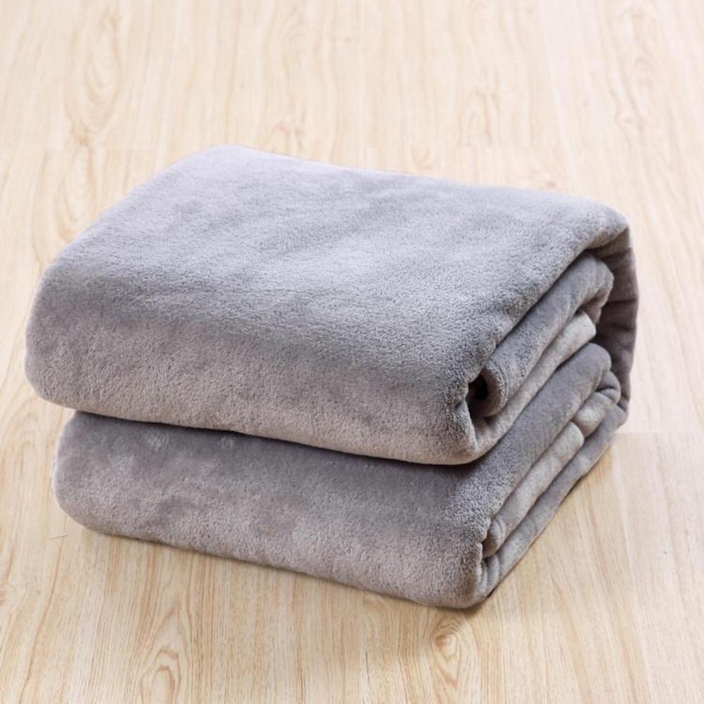 Flannel Fleece Pet Blanket Silvery Grey Lightweight Warm Comfortable for Small Pets Solid Color Flannel Pet Blanket
