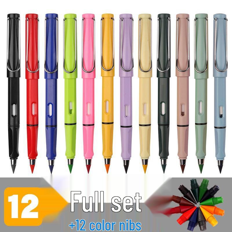 Вечный черный механический карандаш: Не требует заточки, Без чернил, Неломающийся грифель, Идеальный инструмент для письма для студентов