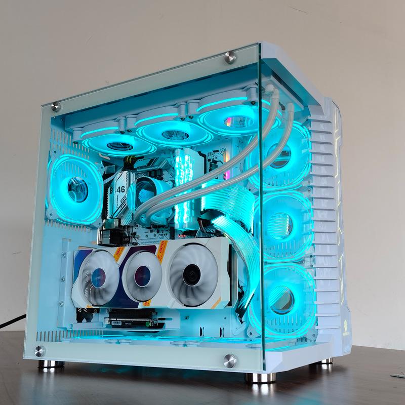 Robin III Tempered Glass Mid-Tower Gaming Case with Transparent Full Side Panel