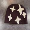 Модная шапка с нейтральным повседневным теплым вязаным узором 'Звезда' для зимы и всех сезонов