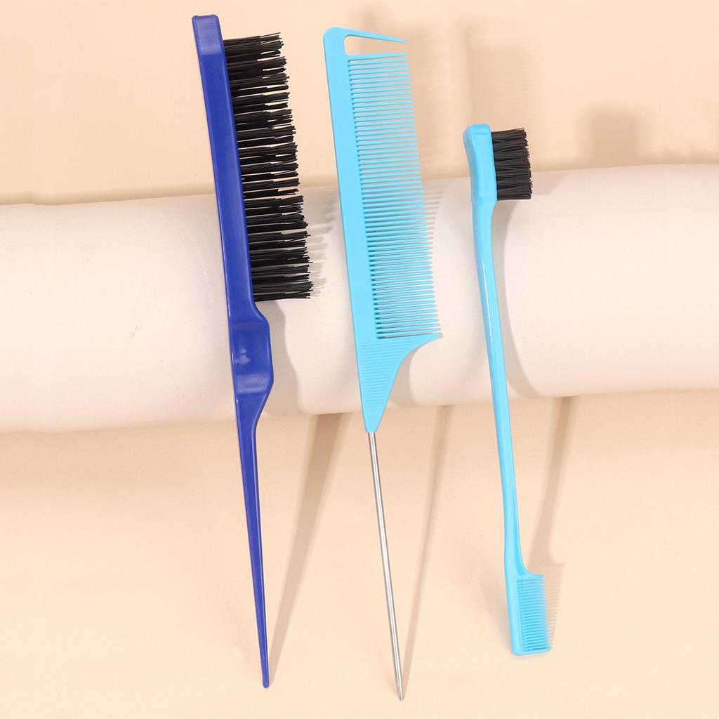 3pcs/set Double Sided Hair Edge Brush Set Hair Styling Comb Control Brush Accessories Hairline Brush Comb Styling Partition Comb