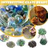 50PCS 1.6cm Children's Game Machine Checkers Balls Colored Glass Beads Fish Tank Decoration Beads Glass Balls Game Pinballs Gift