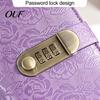 Secure Bill Storage for Savings Cash Organizer Book with 3-Digit Combination Lock, Durable PU Leather Money Personalized Security Wallet Wallet,