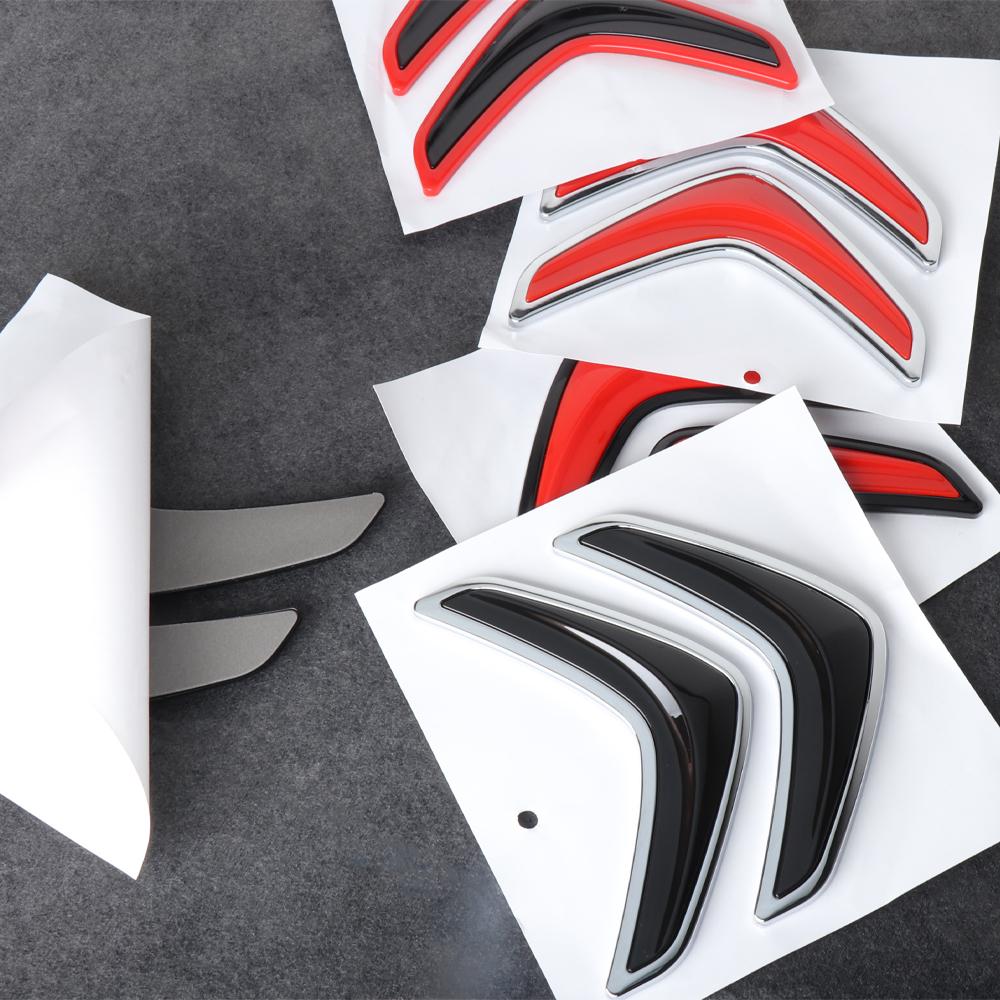 ASY1 Car Front Grille Badge Sticker Car Body Trunk Decoration Sticker For Citroen C1 C2 C4L VTS C-ELYSEE C5X C3 Aircross C4 Picasso