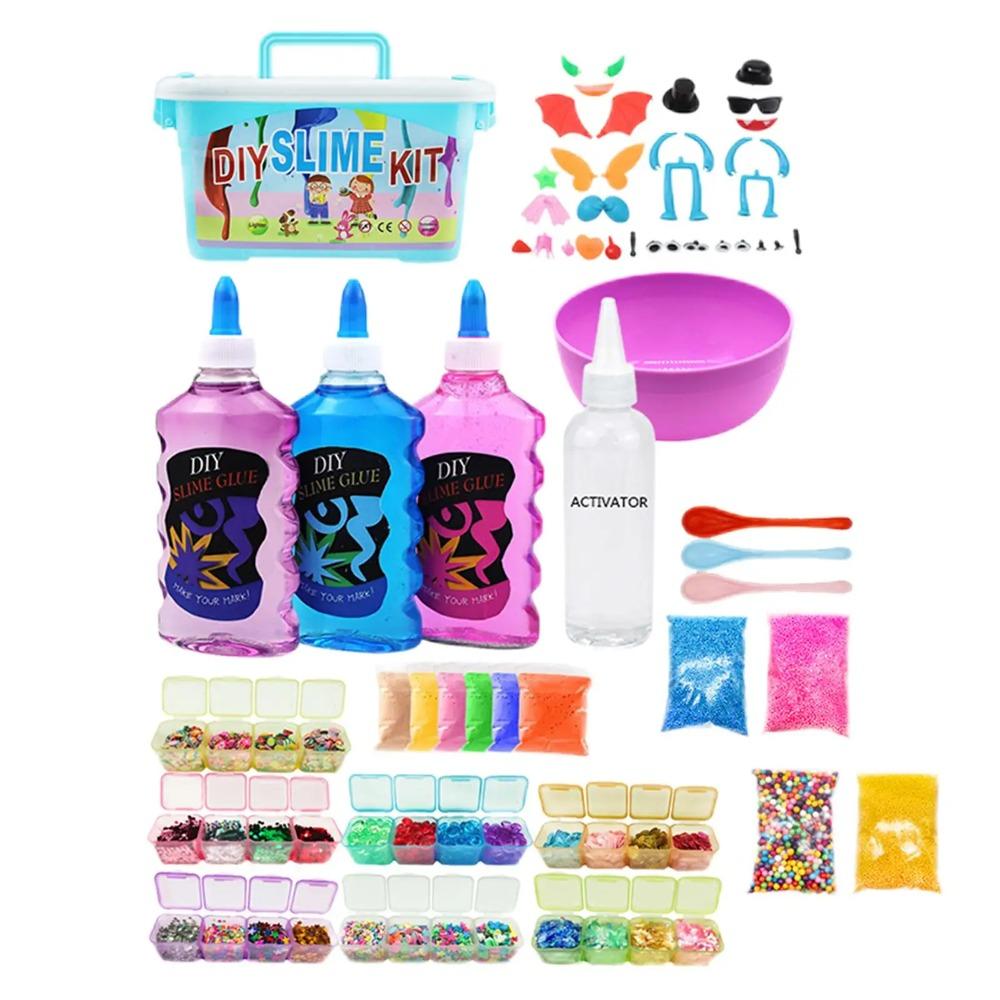 Slime Toy Kit Party Favors Non Sticky Polymer Present Stress Relief Play Soft Clay DIY for Learning Girls Children Kitchen Kids