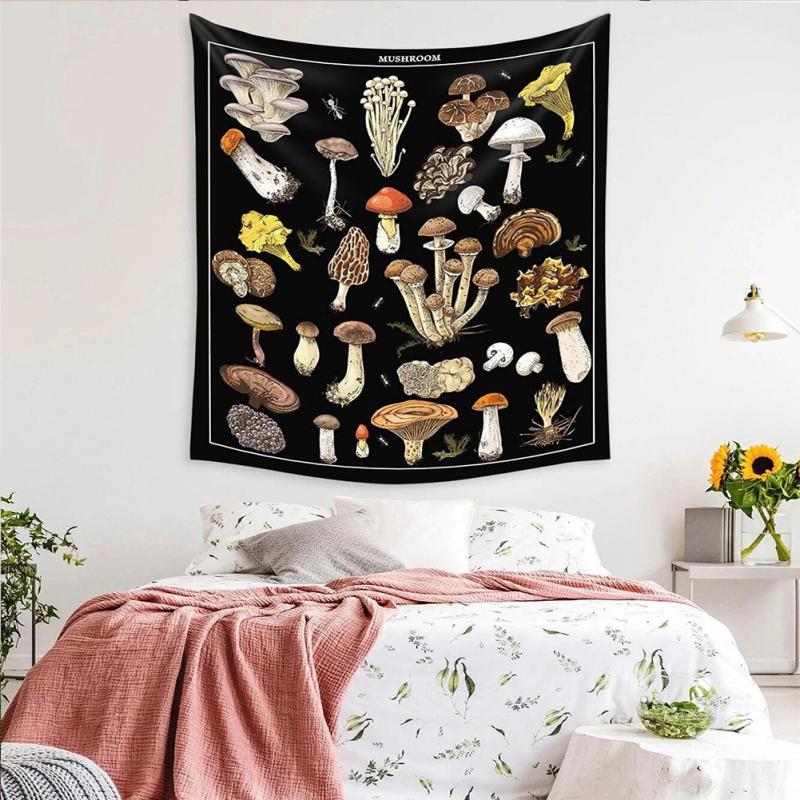 Гобелен в стиле бохо психоделический гриб цветок растение настенное одеяло украшение ткань