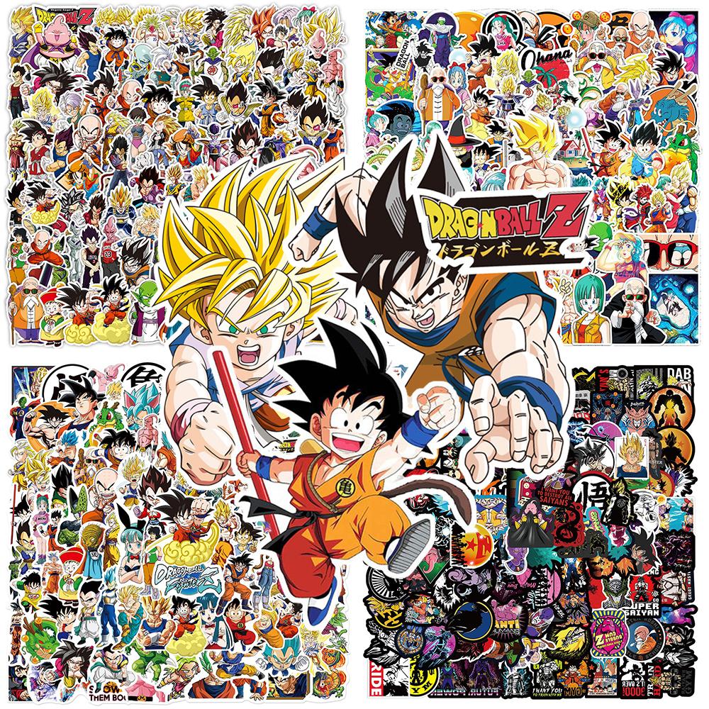 50/100 шт. Наклейки Японское Аниме Dragon Ball Крутые Мультяшные Наклейки Сон Гоку для Ноутбука, Телефона, Багажа Классическое Манга Украшение Наклейками