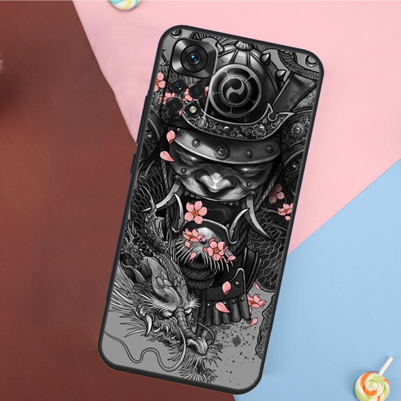 Чехол-маска самурая, шлем воина для Xiaomi Redmi Note 14 13 Pro 12 11 9 10 9S 10S 11S 12S Redmi 14C 10C 12C 13C