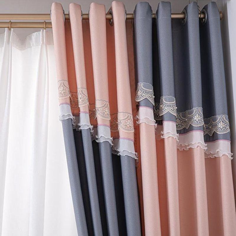 Curtain Shading Waterproof Antifouling Thickened Living Room Balcony Bedroom Full Shading Thermal Insulation and Sunscreen Curtains Rod